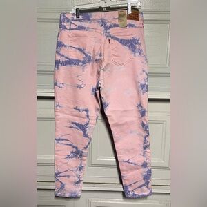 Levi's Pink and Purple Tie-Dye Women's Jeans